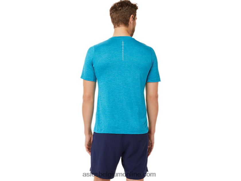 performance-top met korte mouwen voor heren V6HXR22037 groenblauw Asics