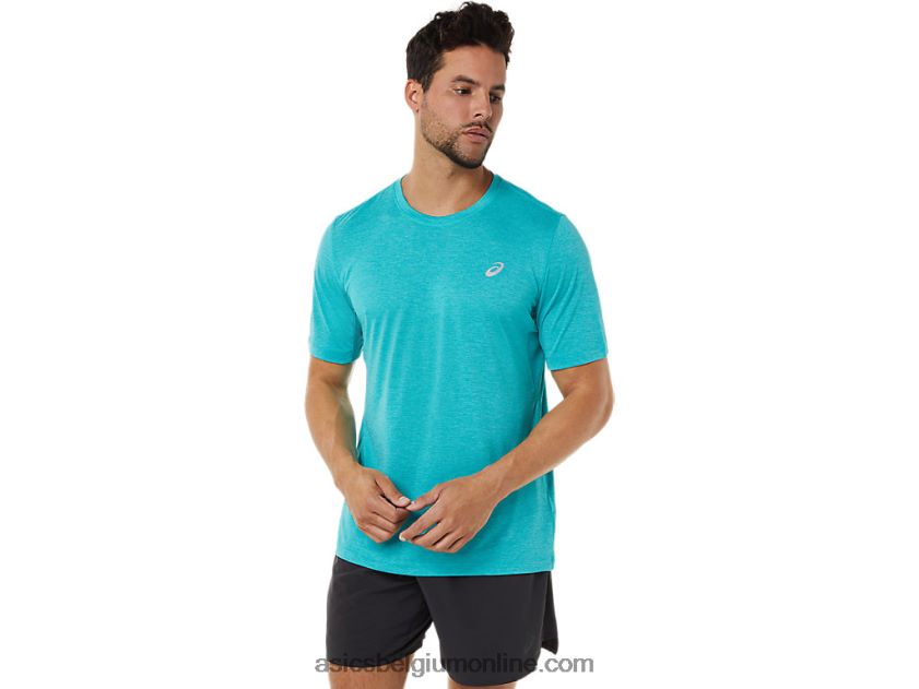 performance-top met korte mouwen voor heren V6HXR2892 techno cyaan Asics