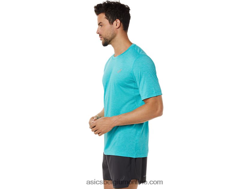 performance-top met korte mouwen voor heren V6HXR2892 techno cyaan Asics