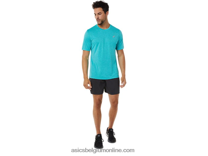 performance-top met korte mouwen voor heren V6HXR2892 techno cyaan Asics