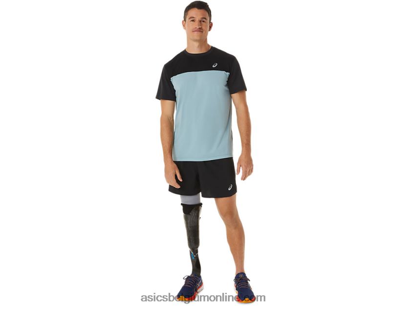 racetop met korte mouwen voor heren V6HXR21028 performance zwart/licht staal Asics