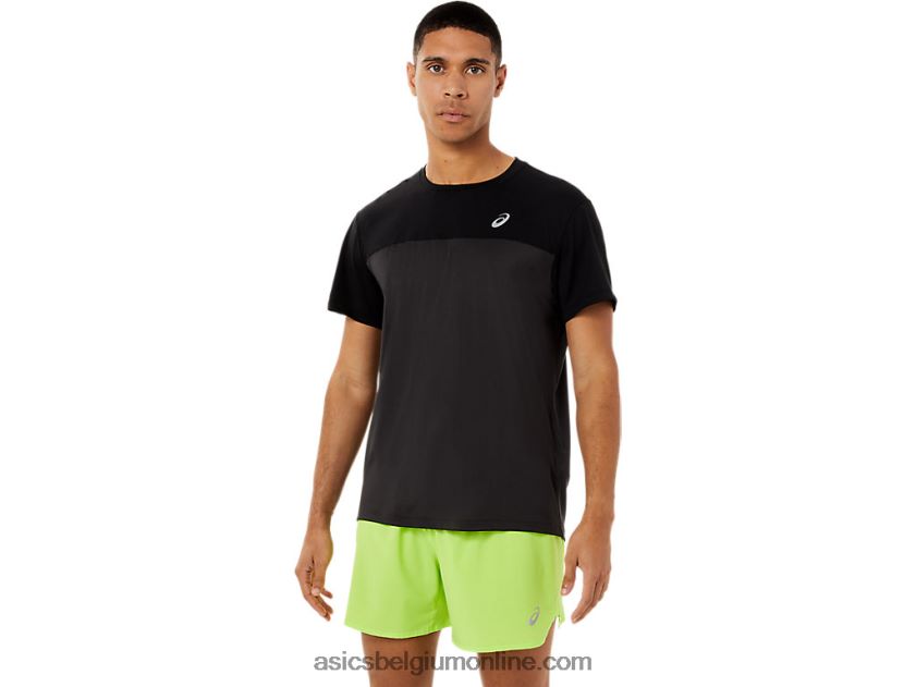 racetop met korte mouwen voor heren V6HXR21396 performance zwart/grafietgrijs Asics
