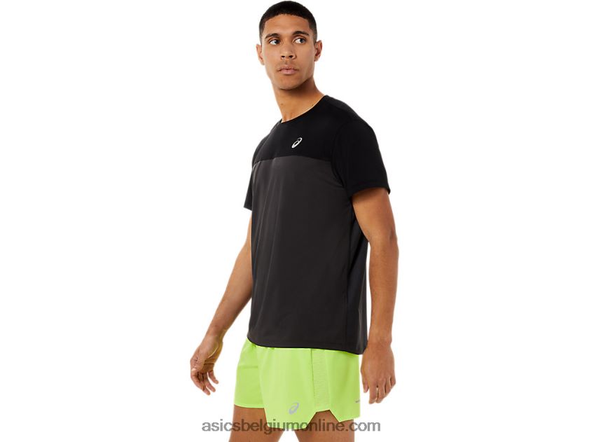 racetop met korte mouwen voor heren V6HXR21396 performance zwart/grafietgrijs Asics