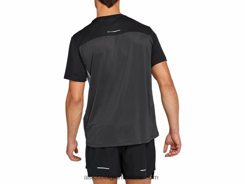 racetop met korte mouwen voor heren V6HXR22052 grafietgrijs/performance zwart Asics