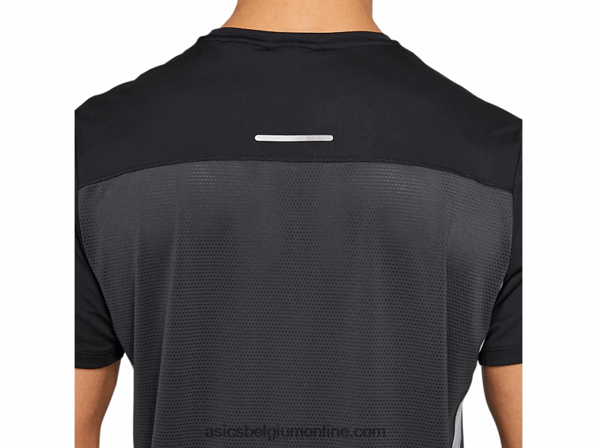 racetop met korte mouwen voor heren V6HXR22052 grafietgrijs/performance zwart Asics