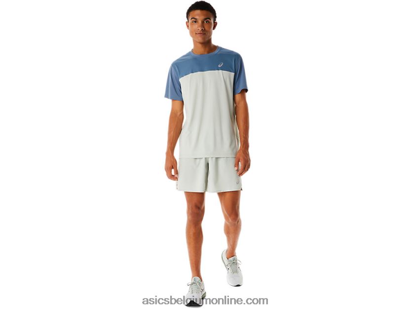 racetop met korte mouwen voor heren V6HXR222 staalblauw/licht salie Asics