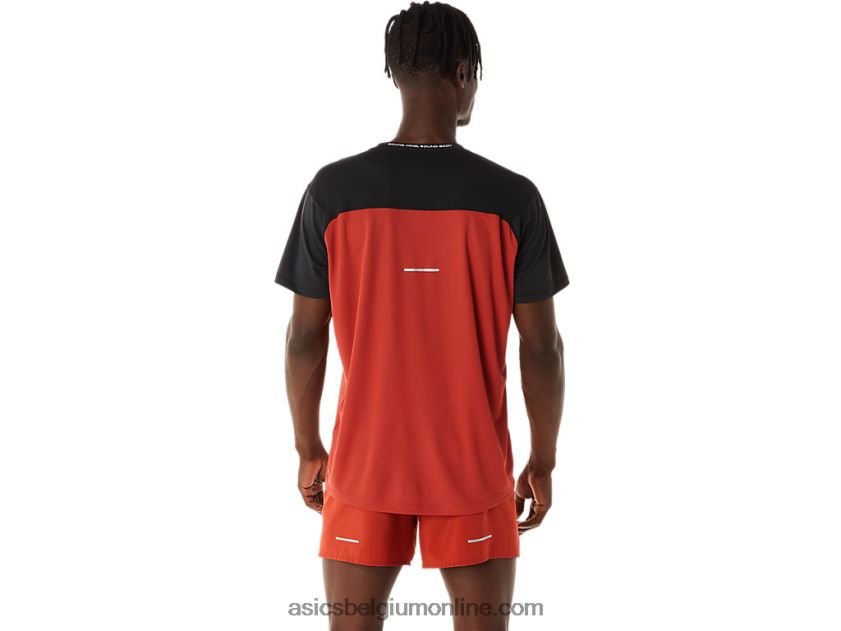 racetop met korte mouwen voor heren V6HXR2272 prestatie zwarte/kruiden latte Asics
