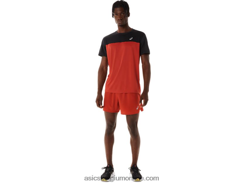racetop met korte mouwen voor heren V6HXR2272 prestatie zwarte/kruiden latte Asics