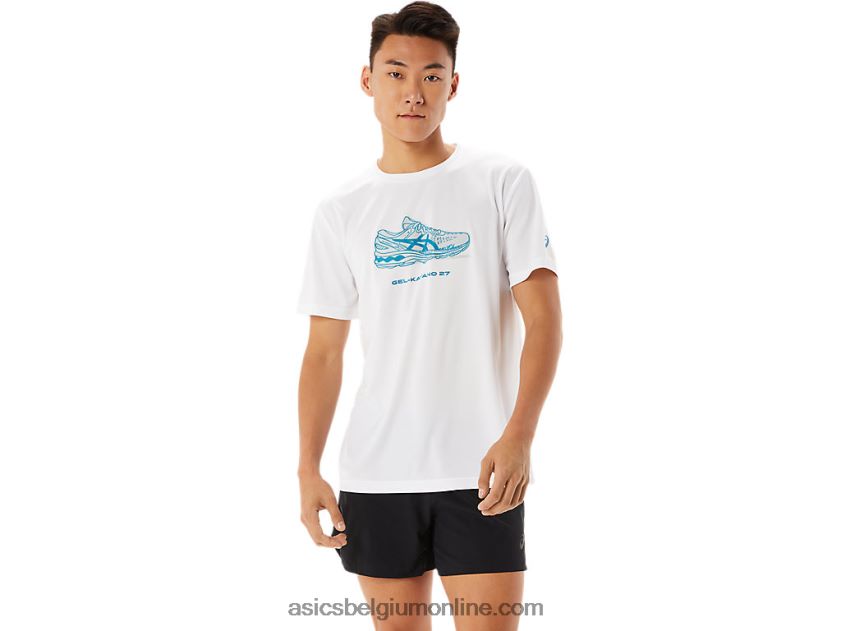 schoen grafisch T-shirt met korte mouwen V6HXR21368 briljant wit Asics