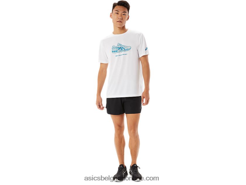 schoen grafisch T-shirt met korte mouwen V6HXR21368 briljant wit Asics