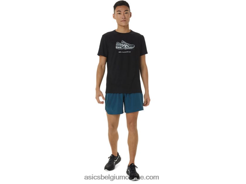 schoen grafisch T-shirt met korte mouwen V6HXR21380 prestatie zwart Asics