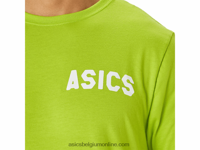 strepen zonsopgang tee V6HXR2142 limoenschil Asics