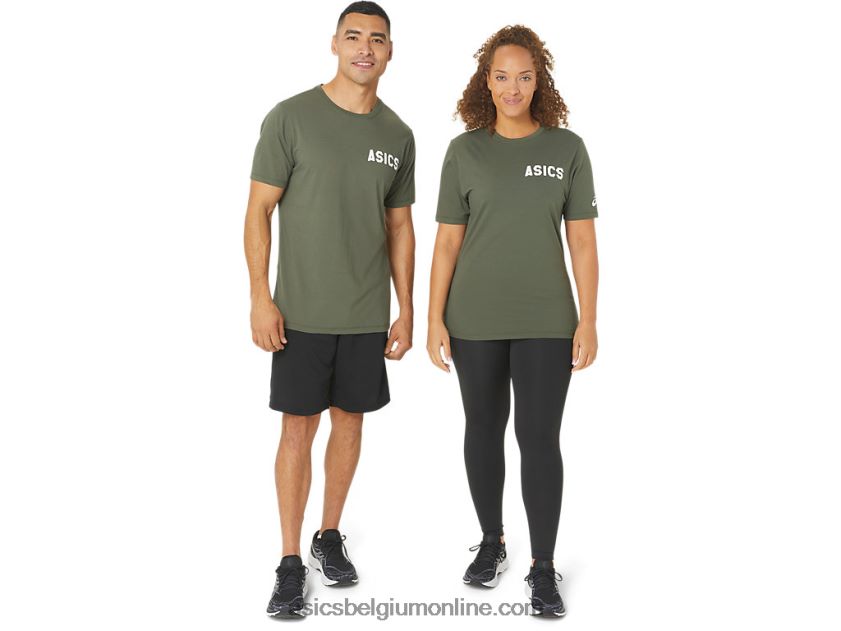 strepen zonsopgang tee V6HXR2787 olijf canvas Asics