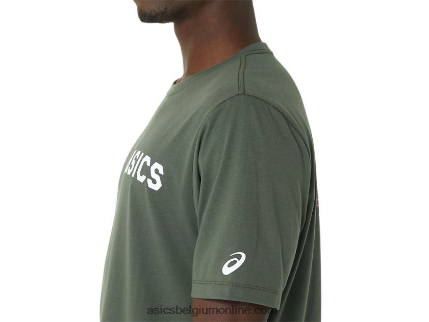 strepen zonsopgang tee V6HXR2787 olijf canvas Asics