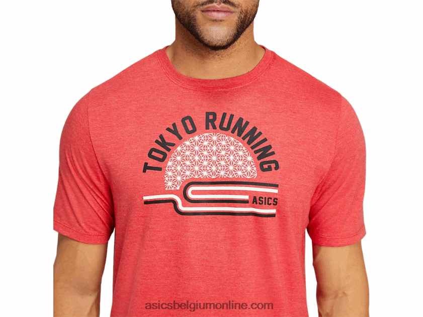 teatokyo tee V6HXR22041 klassieke rode heide Asics