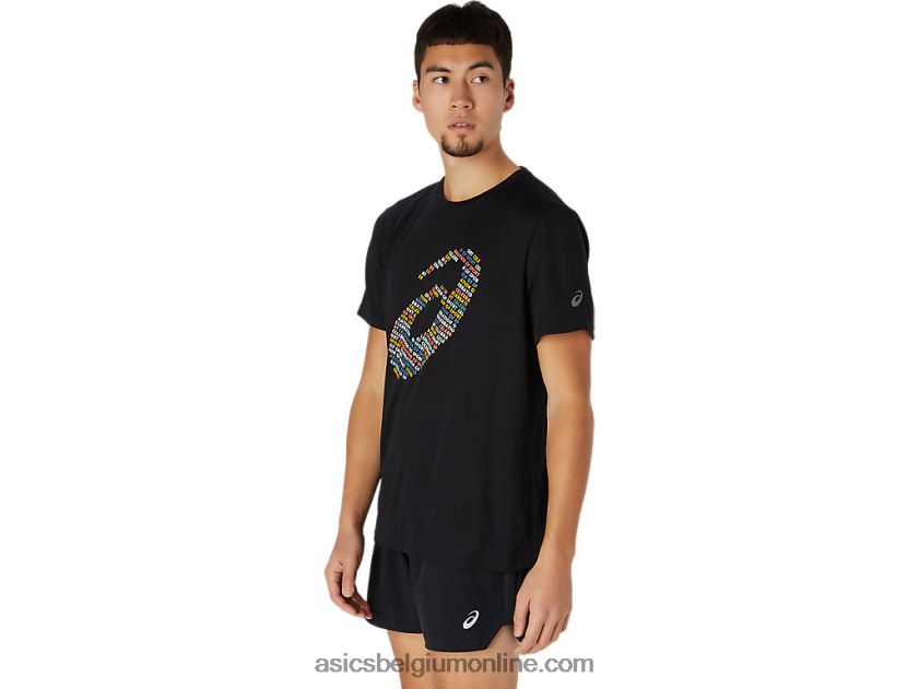 top met logoprint en korte mouwen V6HXR21761 prestatie zwart Asics