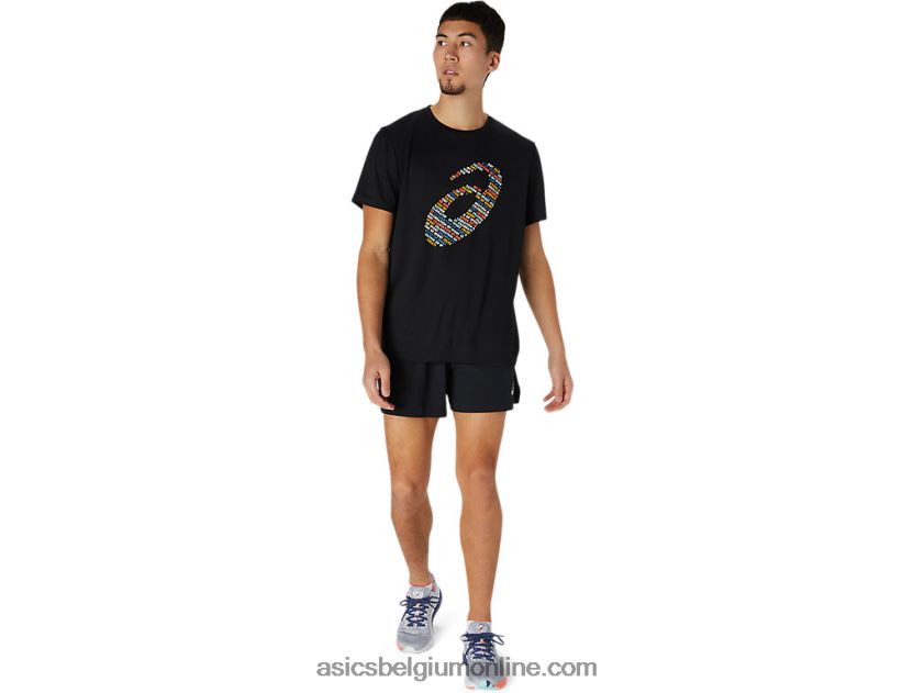 top met logoprint en korte mouwen V6HXR21761 prestatie zwart Asics
