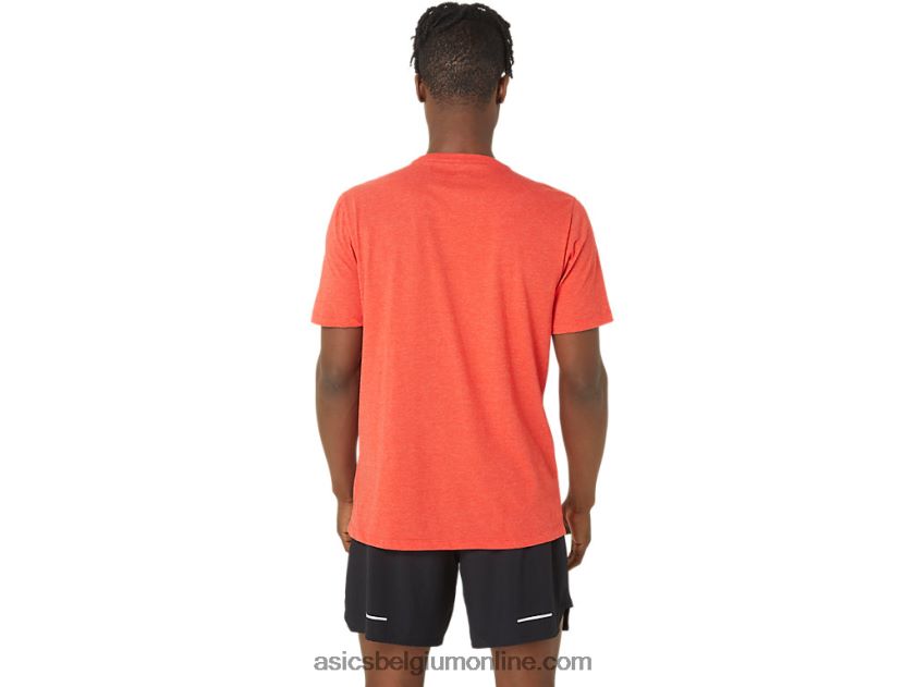unisex 77 honkbalshirt V6HXR299 klassieke rode heide Asics