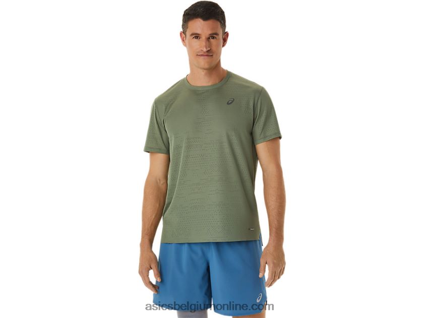 ventilerende actibreeze top met korte mouwen voor heren V6HXR21042 korstmos groen Asics