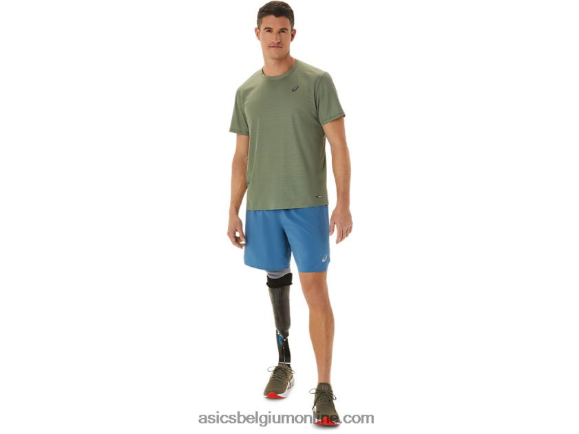 ventilerende actibreeze top met korte mouwen voor heren V6HXR21042 korstmos groen Asics