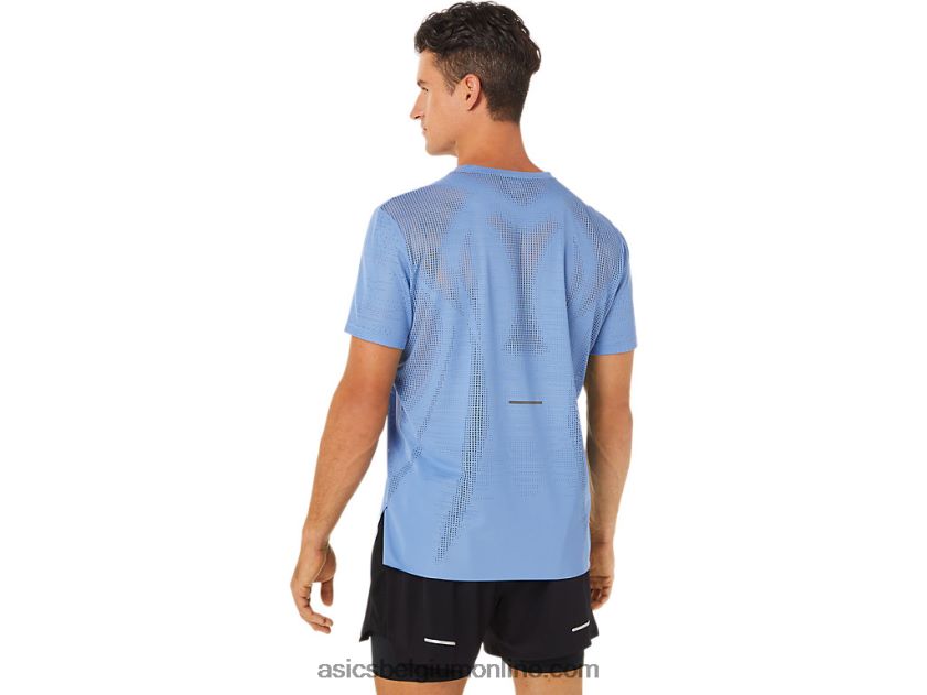 ventilerende actibreeze top met korte mouwen voor heren V6HXR21325 blauwe harmonie Asics