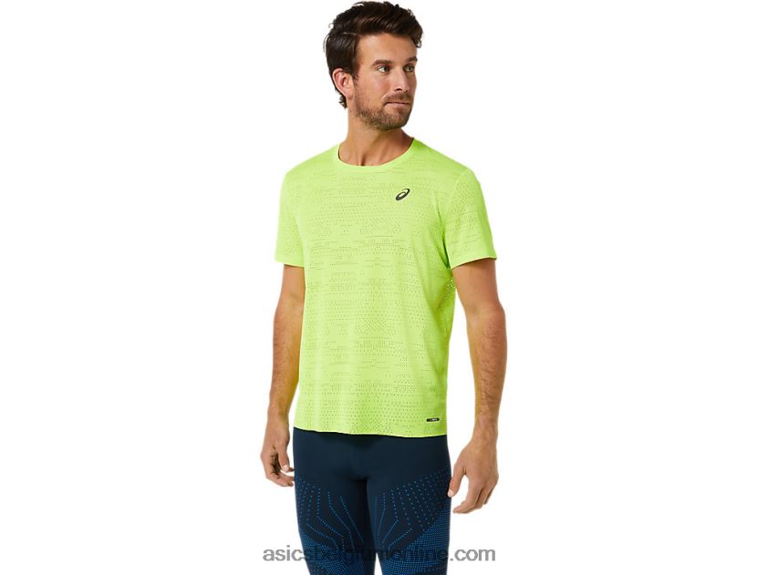 ventilerende actibreeze top met korte mouwen voor heren V6HXR21392 gevaar groen Asics