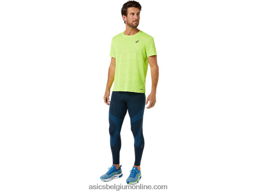 ventilerende actibreeze top met korte mouwen voor heren V6HXR21392 gevaar groen Asics