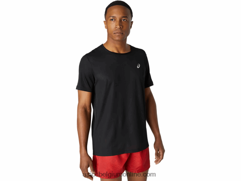 ventilerende top met korte mouwen voor heren V6HXR21788 prestatie zwart Asics