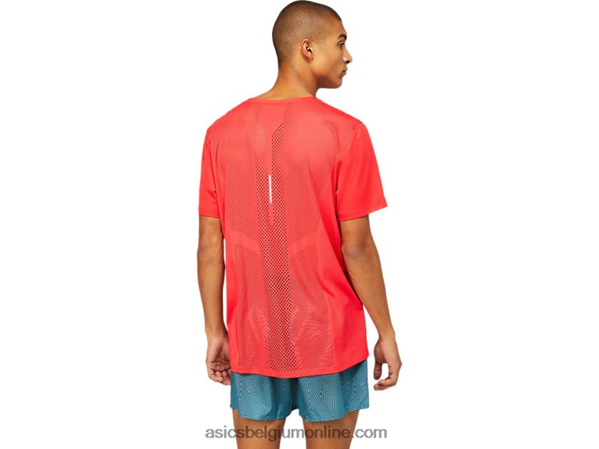 ventilerende top met korte mouwen voor heren V6HXR21799 elektrisch rood Asics