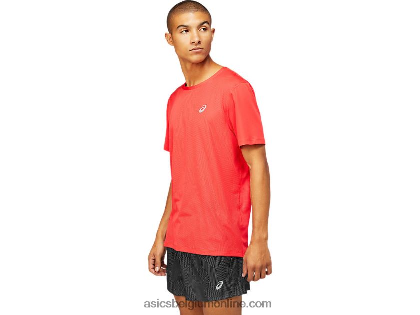 ventilerende top met korte mouwen voor heren V6HXR21799 elektrisch rood Asics