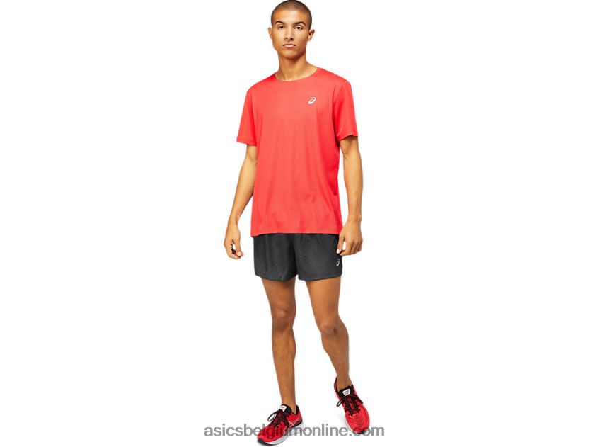 ventilerende top met korte mouwen voor heren V6HXR21799 elektrisch rood Asics