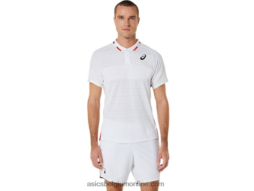 wedstrijdpoloshirt voor heren V6HXR2324 briljant wit Asics