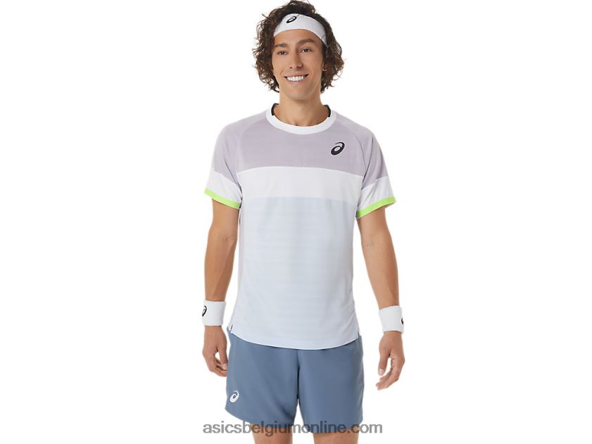 wedstrijdshirt met korte mouwen voor heren V6HXR2441 schemer violet/zachte lucht Asics