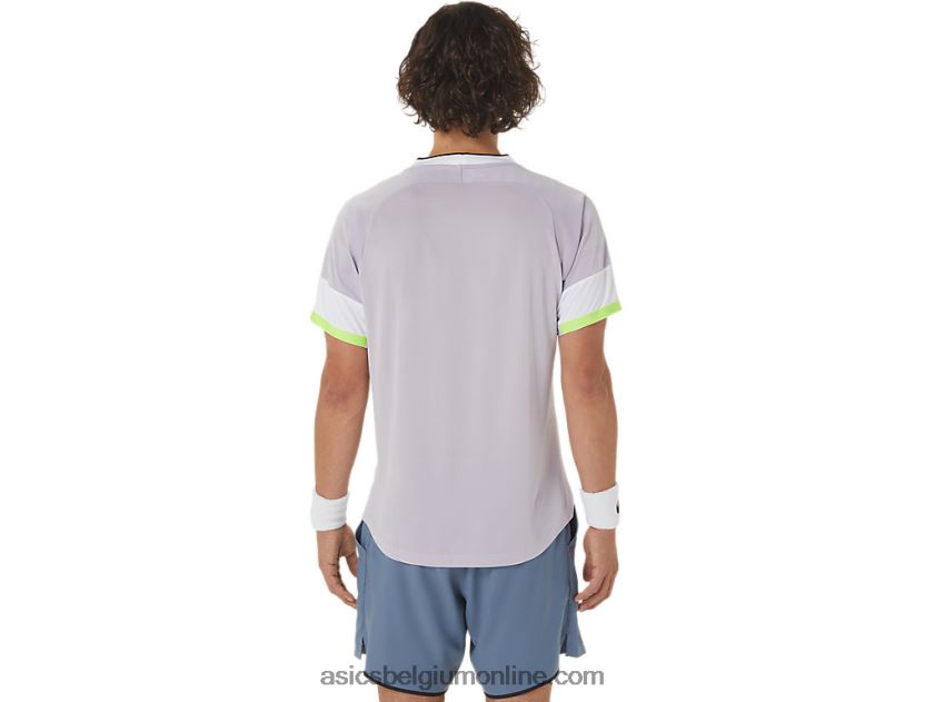 wedstrijdshirt met korte mouwen voor heren V6HXR2441 schemer violet/zachte lucht Asics