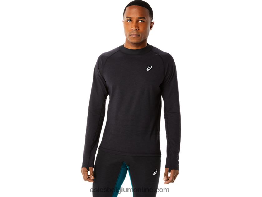 winter hardlooptop met lange mouwen voor heren V6HXR2825 prestatie zwart Asics