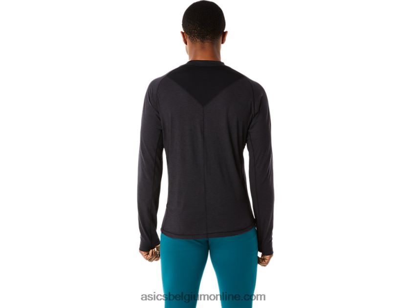 winter hardlooptop met lange mouwen voor heren V6HXR2825 prestatie zwart Asics