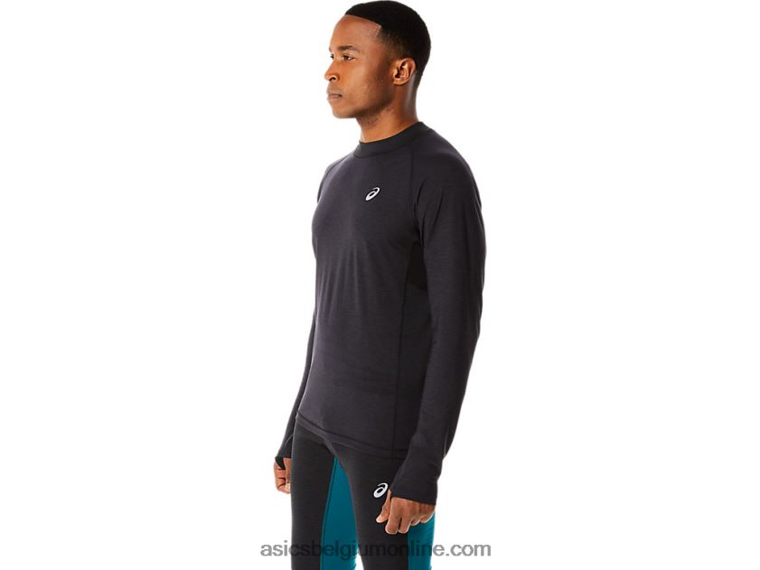 winter hardlooptop met lange mouwen voor heren V6HXR2825 prestatie zwart Asics