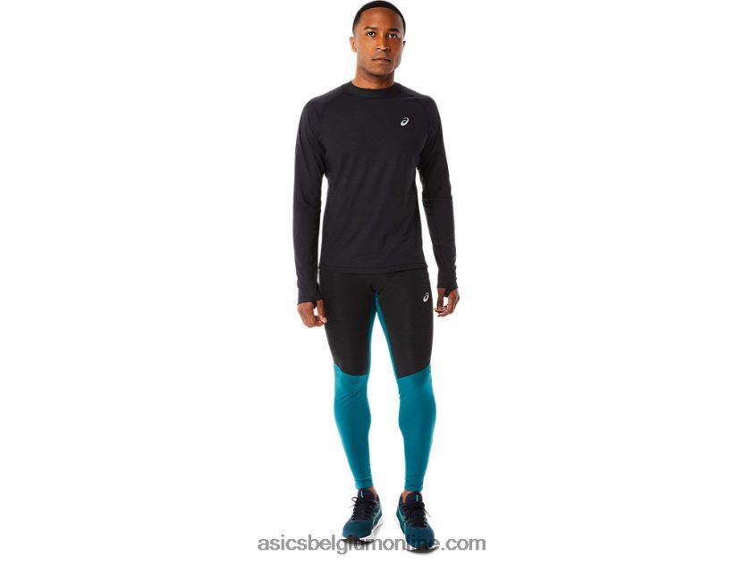 winter hardlooptop met lange mouwen voor heren V6HXR2825 prestatie zwart Asics