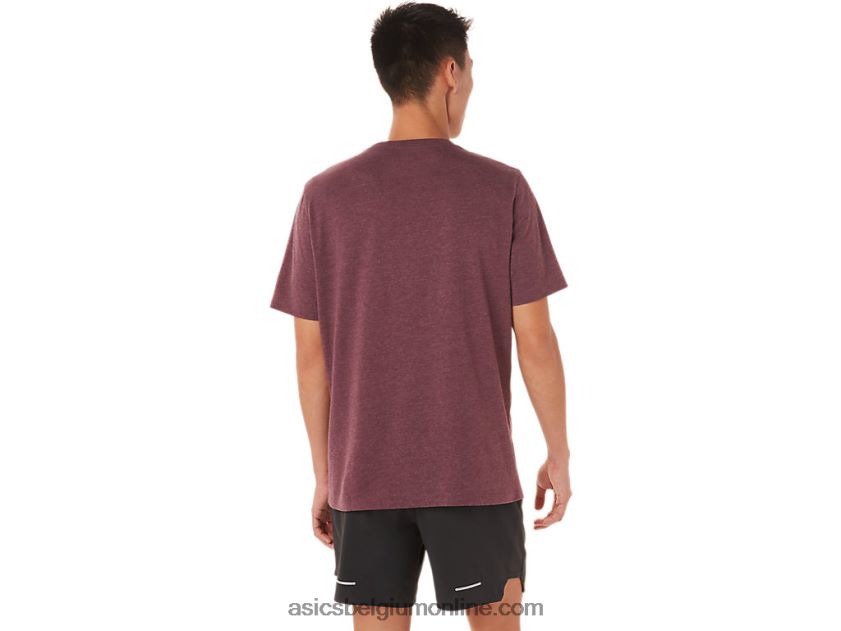 xg T-shirt met opklapbaar logo en korte mouwen V6HXR21463 diepe marsheide Asics