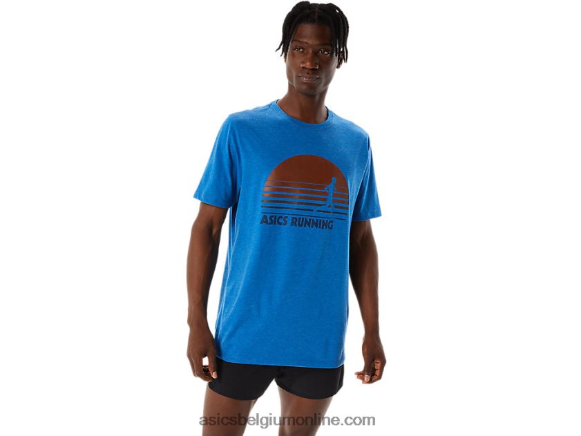zonsopgang runner grafisch T-shirt V6HXR21108 meer rijden heide Asics