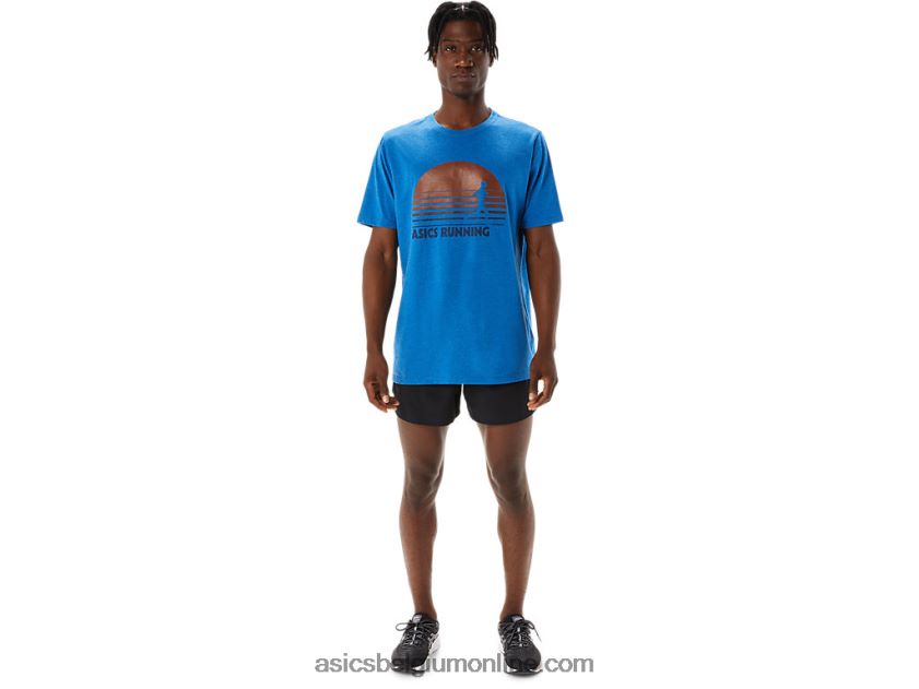 zonsopgang runner grafisch T-shirt V6HXR21108 meer rijden heide Asics