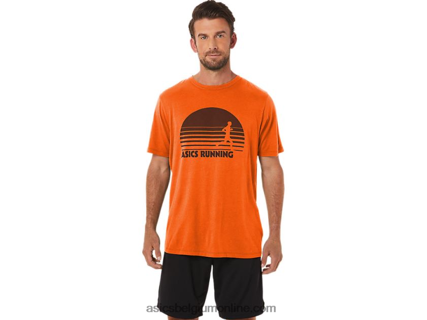 zonsopgang runner grafisch T-shirt V6HXR21186 goudsbloem oranje heide Asics