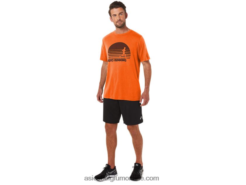 zonsopgang runner grafisch T-shirt V6HXR21186 goudsbloem oranje heide Asics