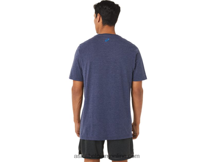 zonsopgang runner grafisch T-shirt V6HXR21262 peacoat heide Asics