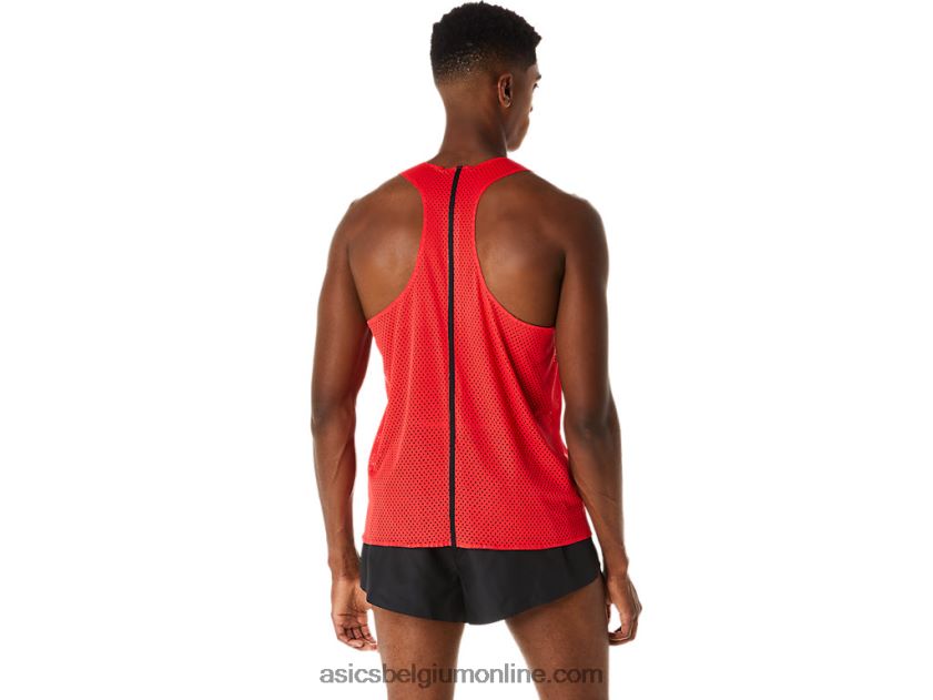 heren hemd van actibreeze jacquard V6HXR2130 elektrisch rood Asics