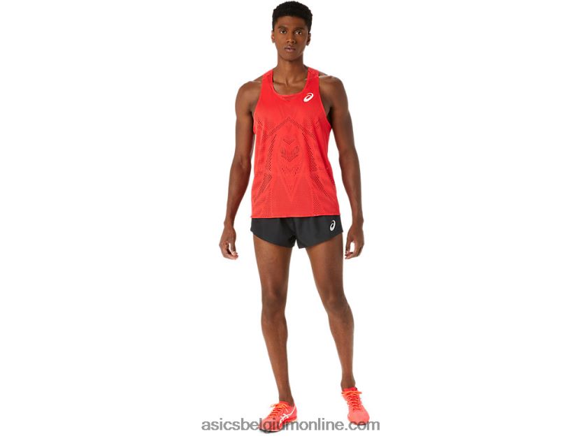 heren hemd van actibreeze jacquard V6HXR2130 elektrisch rood Asics