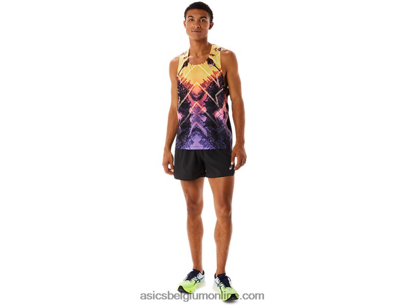 heren marathon singlet V6HXR2252 lichtoranje/oranje pop/amethist Asics