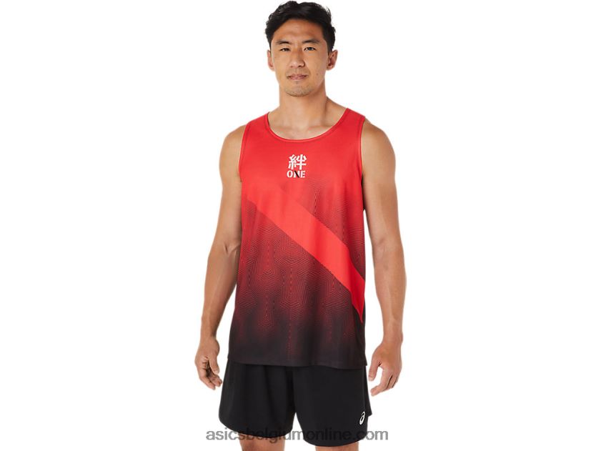 heren singlet V6HXR21648 elektrisch rood Asics