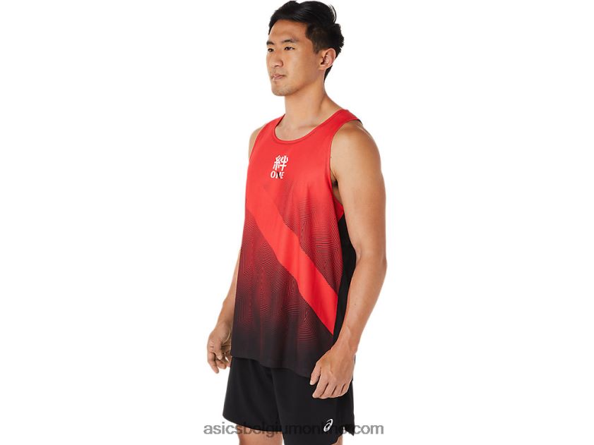 heren singlet V6HXR21648 elektrisch rood Asics