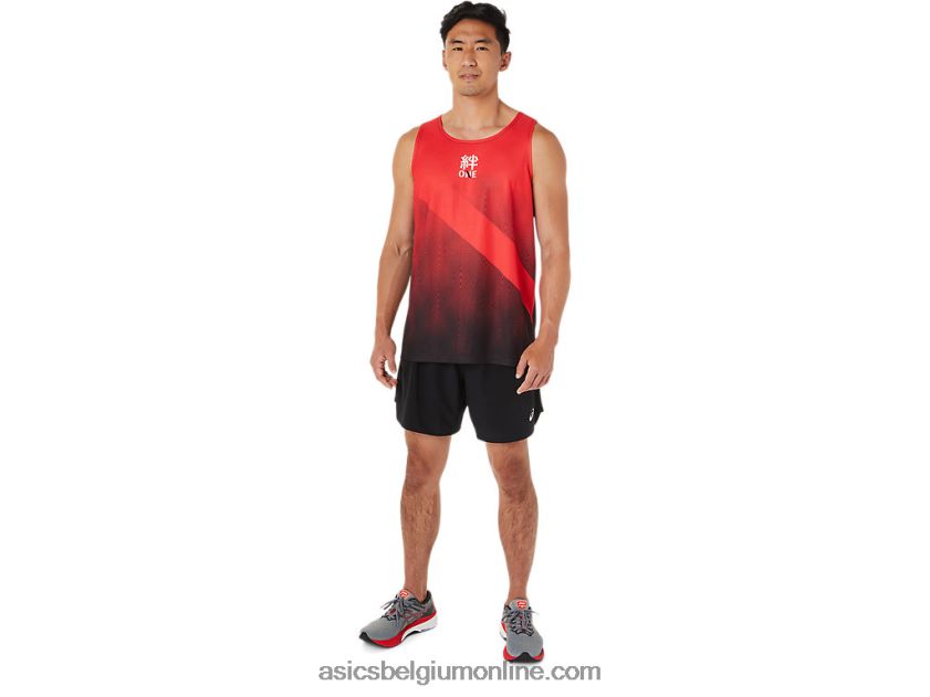 heren singlet V6HXR21648 elektrisch rood Asics